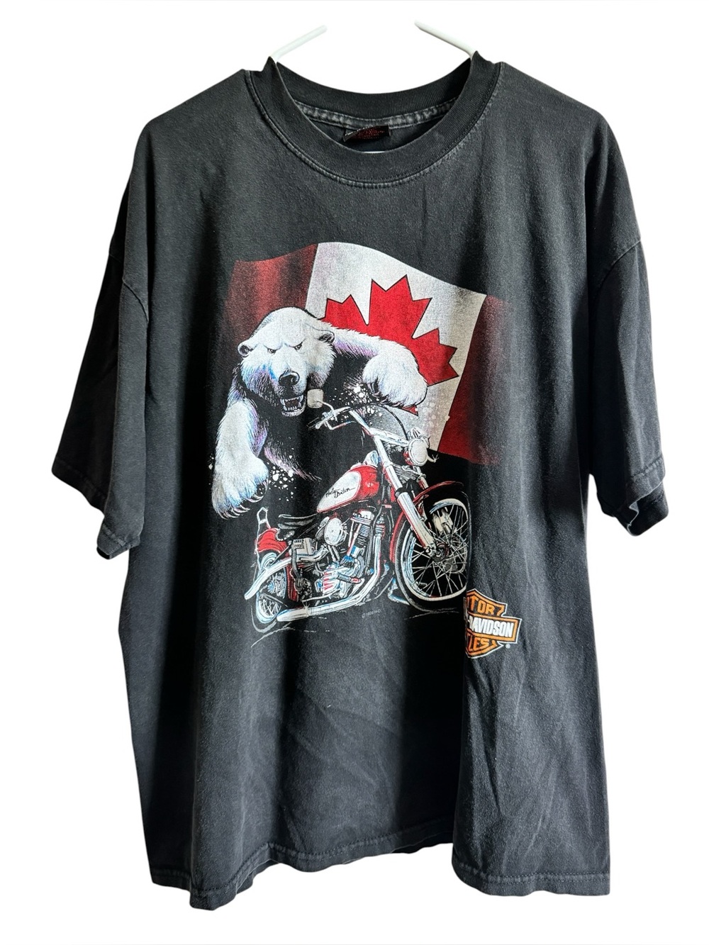 Harley-Davidson Polar Bear Quebec Canada Graphic T-shirt
